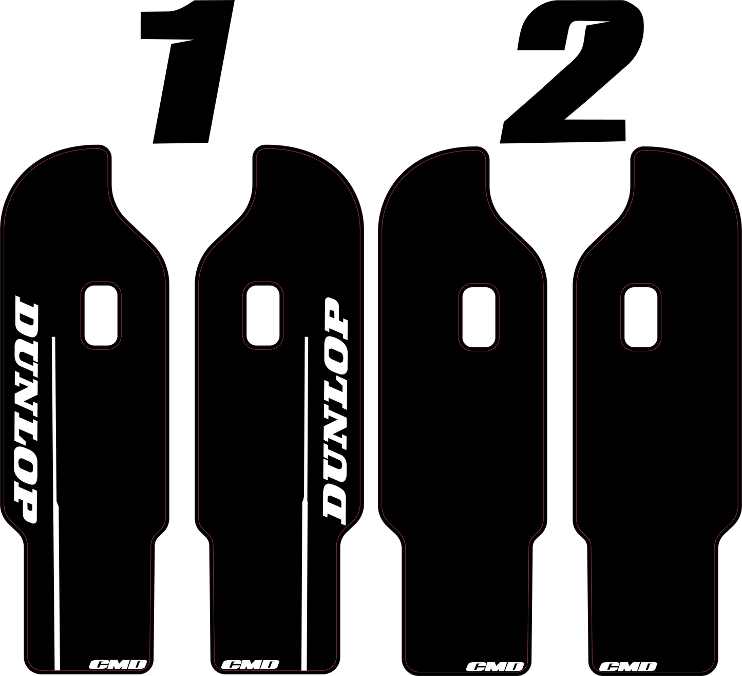 DNM fork guard decals