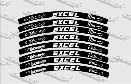 Excel Rim Stickers (Fits all Bikes)