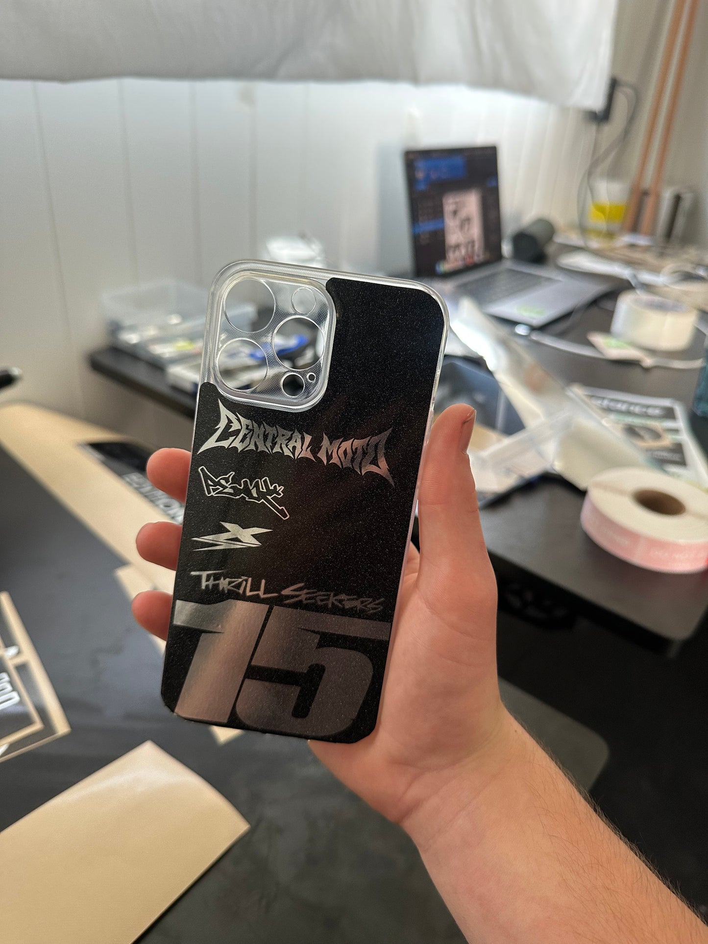 phone case decals INCLUDES CASE